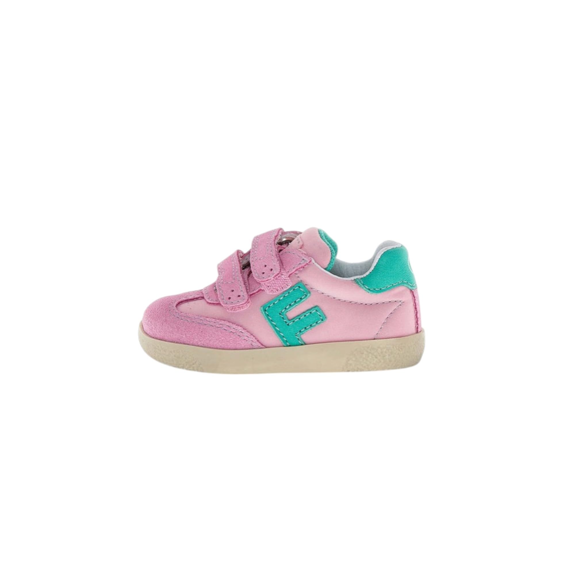 Falcotto YSSEL Sneakers Scarpa Primo Passo Bambino e Bambina, Tela e Pelle, Chiusura a Strappo.Numerazione dal 20 al 29