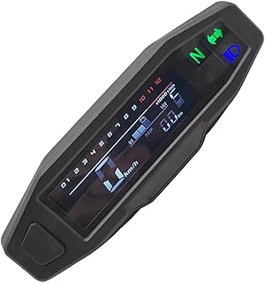 Milisten Velocímetro Odômetro Da Motocicleta Velocímetro Odômetro Da Motocicleta Com Sensor Medidor Do Carburador Da Motocicleta Abs Preto Da Motocicleta Lcd Velocímetro Digital Da