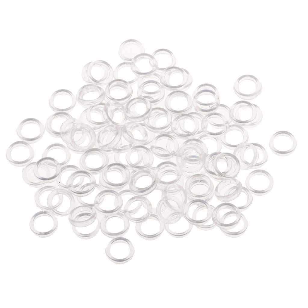 Wdfnexalai 100pcs Nylon Bra Strap Adjuster Slider O Ring Lingerie Sewing Crafts Clear 6 mm