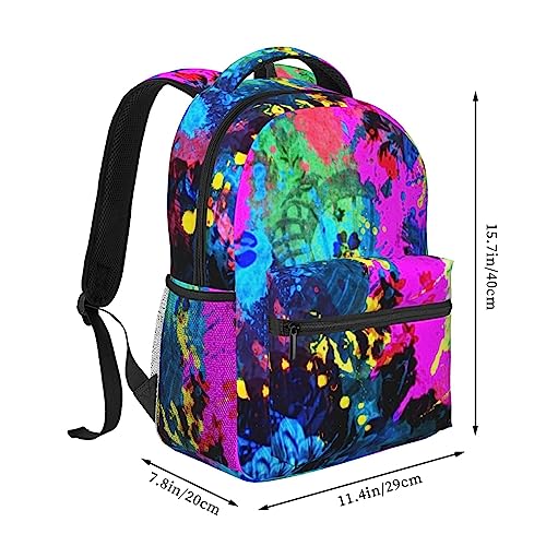 RIMENCH Backpack Paint Splatter Dark Colorful Business Travel Durable Laptops Backpack College Computer Bag for Women & Men2