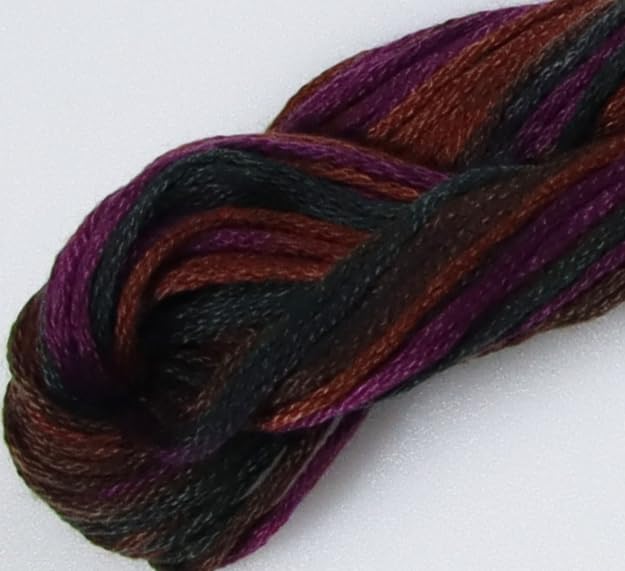 Image of KCS Big skeins of 25 Meters Size 25 Color Variegated Cross Stitch Stranded Threads,6 skeins,4522