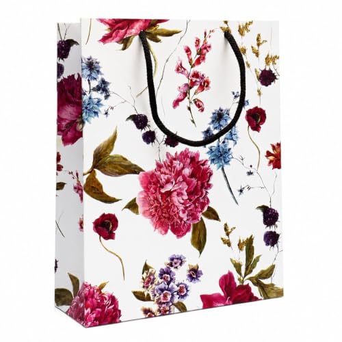 Image of Arrow Paper Products Alekhya Design Paper Gift Bags for Return Gift, Small Presents, Weddings, Birthday, Holiday Presents, Multicolor(20.32 x 7.62 x 27.94 Cm, Pack of 10)