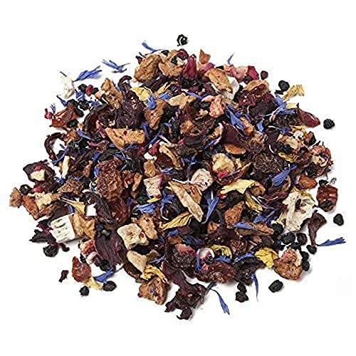 Aromas de Té - Infusiones Variadas - Infusión Children Fruit en Formato de 100 gramos - Infusión Natural sin Teína - Infusión Elaborada con Frutas y Vitaminas Ideal en Época de Alergias