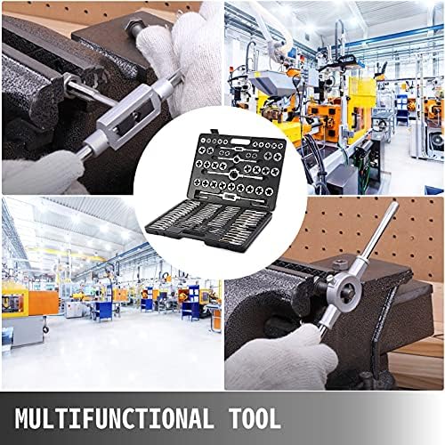 Mophorn Tap and Die Set 110 PCS Tungsten Alloy Steel Metric Tap and Die Kit for Cutting External and Internal Thread