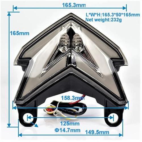 Luz trasera de intermitentes integrada para Z800 y ZX6R 2