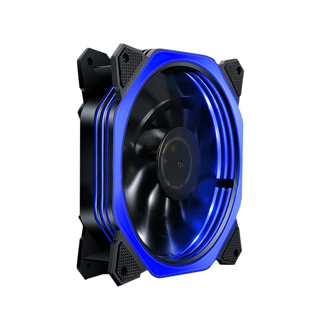 120MM CPU Cooler RGB Fan 12V Computer Case Quiet Cooling with LED Light Silent Radiator PC(D)