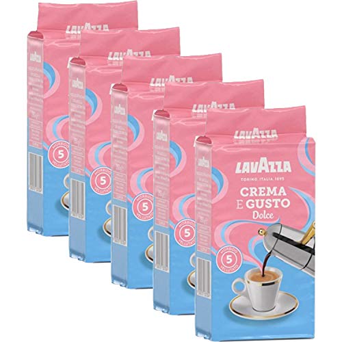 Lavazza Crema e Gusto Dolce, Café Moulu, 5x 250g