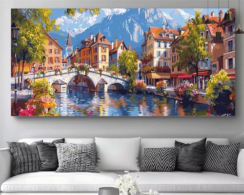 Diamond painting XXL 80x160cm : activité manuelle adulte de broderie diamant 5D DIY