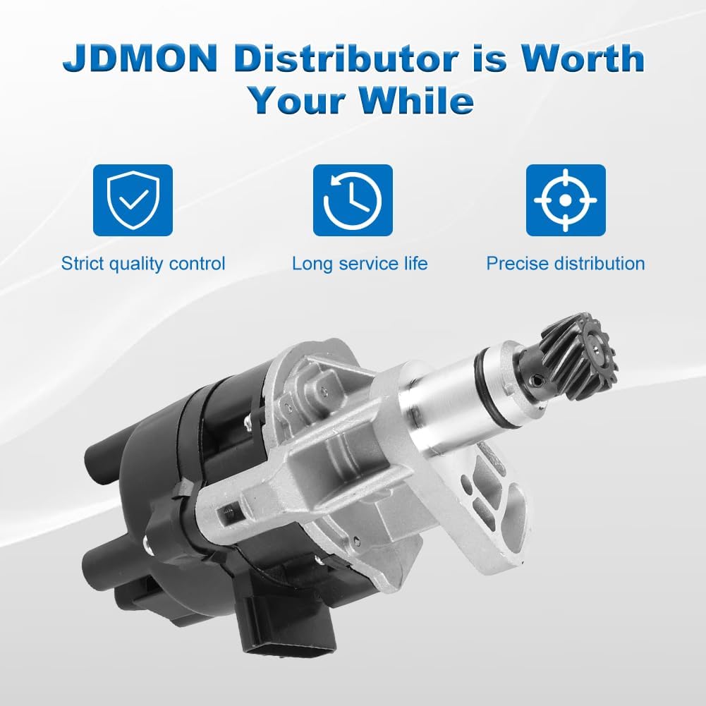 JDMON Ignition Distributor with Rotor Compatible with Chevy Tracker, Geo Tracker, Pontiac Sunrunner, Suzuki Sidekick, X-90, 1.6L 1996-1998 Replacement for 31-25404 84-25404 3125404 8425404 3310070E00