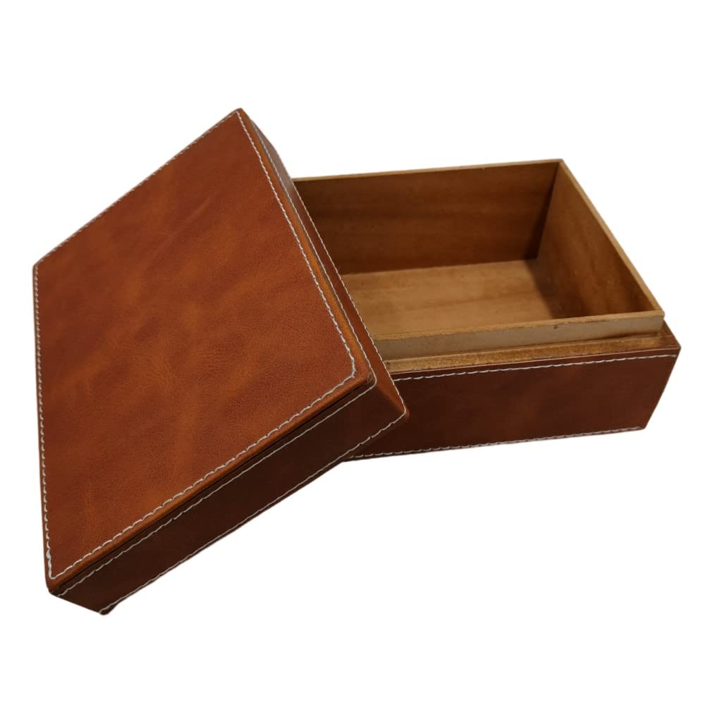 Amazon.co.jp: クラシックブラウンレザーボックス ハンドメイド