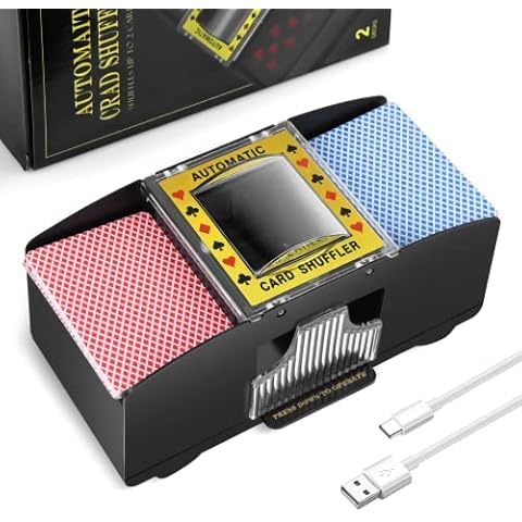 Nileole automatische, elektrische Kartenmischmaschine, Hybridmodell USB-C/Batterie Cover