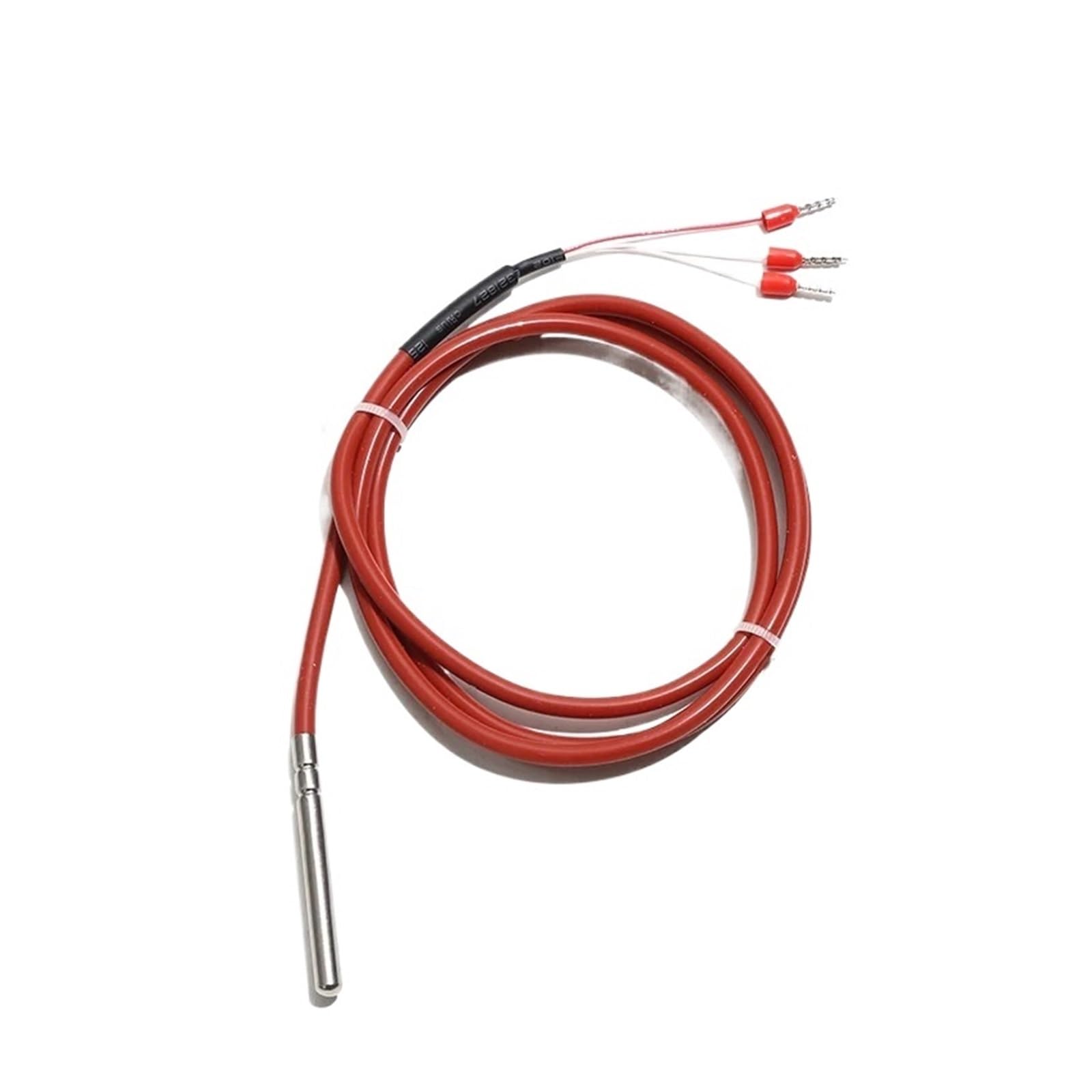 Sensor de temperatura tipo PT1000, 3 cables con sonda de acero inoxidable duradera, resistencia térmica de silicona de 0,5 M-10M, 1 ud. | PT1000 6x100mm 10m