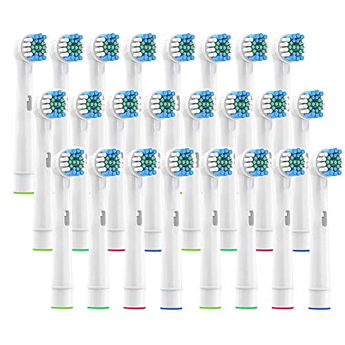 HSYTEK Cabezales de repuesto compatibles con Oral B, cabezal de cepillo de limpieza de precisión para hasta 100% más eliminación de placa, recambios para cepillo eléctrico Oral-B (paquete de 24)