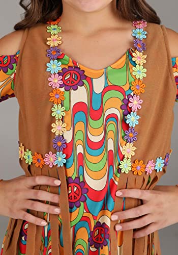 Disfraz hippie Woodstock para niña con accesorios miniatura 5