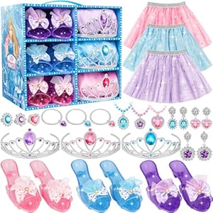 LJZJ Princess Dress Up Toys & Jewelry Boutique,Girl Role Play Gifts,Kids Toys for 3-6 Years Girl Toddler ​B-Day Party Favors