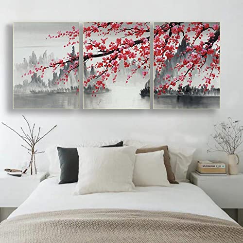 Pinturas Giclée de Moderna Estirada de Estilo Chino Impresión de Lienzo con Bastidor de Madera Estable