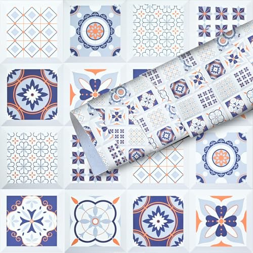 Image of SARVATRAY Self-Adhesive Wallpaper, Oil Proof Heat Resistant Wall Stickers for Kitchen, Wallpaper for Wall, Vinyl Sheet, 2 X 6.5 SQ FT (2 M Retro Grey WS)