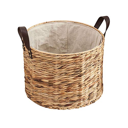 TRPYA Cesta para la colada, cesta portátil para ropa o juguete, fácil de organizar, tejido a mano, 3 tamaños de cesta de lavandería opcional (tamaño: S)