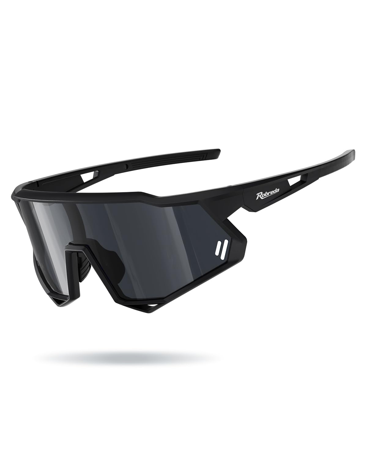 Robreda Schnelle Brille Herren, [34G TR-90 Ultraleicht] Fahrradbrille Herren Damen, UV400 Schutz Sportbrille, Voller Rahmenschutz, Verstellbare Nasenpads & Bügel, rennrad brille