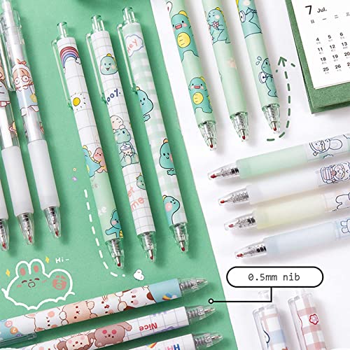 Bolígrafo de Gel con Pulsador Kawaii Pack de Seis 0.5mm Tinta Negra miniatura 5