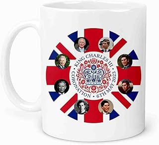The Coronation 2023 - Official Emblem Ceramic Mug, The Coronation of King Charles III and The Queen Consort 6th May 2023, Gift, Memorabilia (Mug Only)