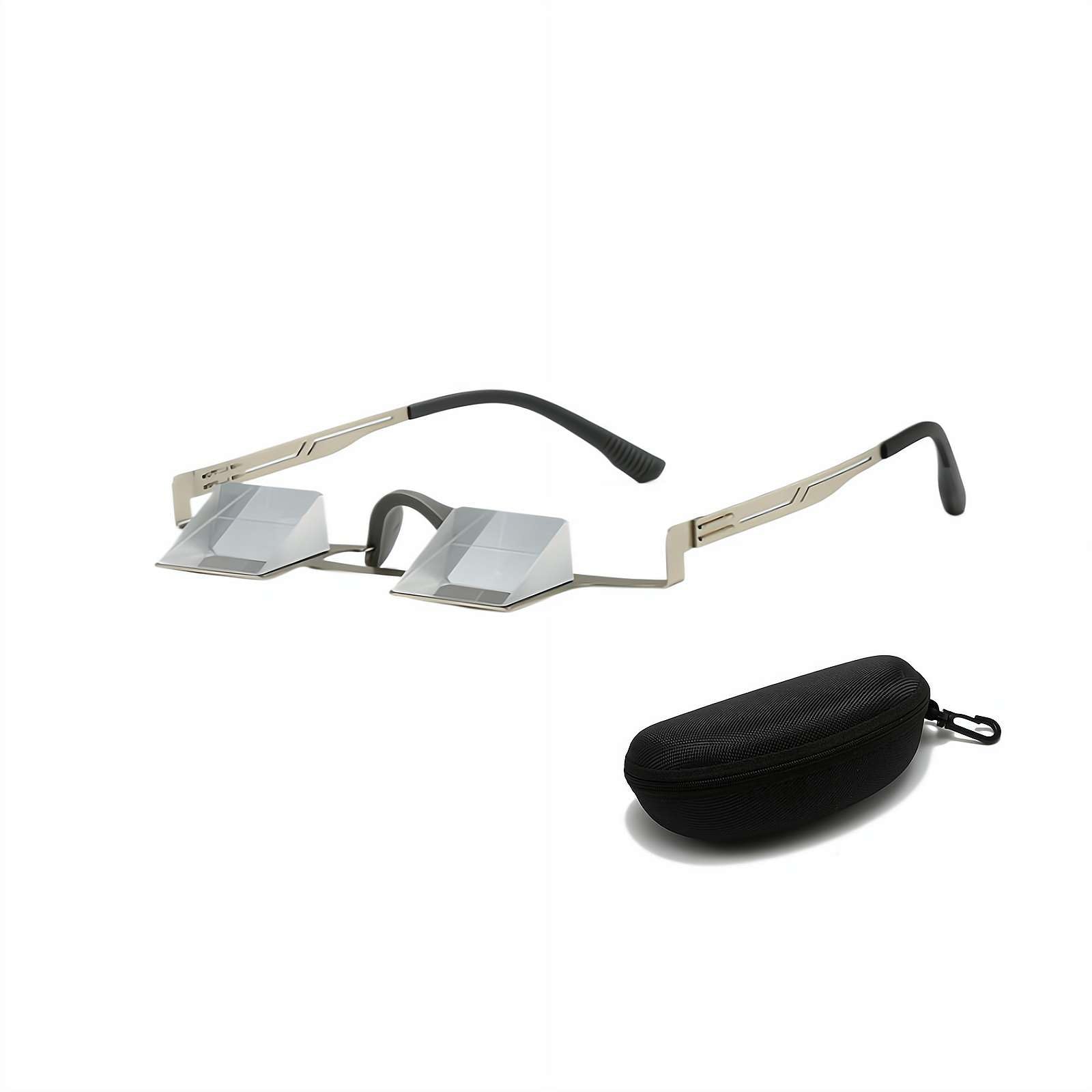Alloy Frame Belay Glasses, 90° Professional Optical Glass Lenses for Neck Protection, LightweightHigh Definition Prism Glasses for outdoor Rock Climbing, Belaying Gear for Climbers