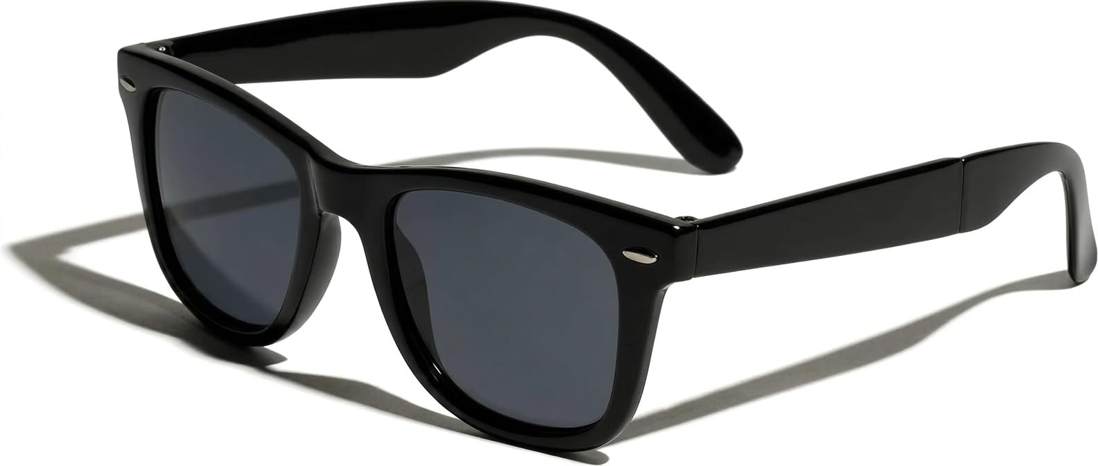 Classic Black Frame Wayfarer Sunglasses for Men & Women | Dark Grey Lenses | UV Protection | Stylish Unisex Eyewear for Driving & Outdoor Use-image-36