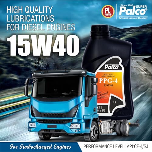 Image of PALCO PPG-4 15W40 | API:CF-4 /SJ & MB 228.1 Multigrade Engine oil for Diesel Commercial Road Transport Off Highway Vehicles | New Generation Automotive Vehicles | 1 Litres (Pack 4)