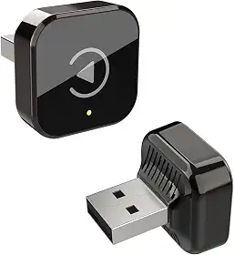 Adaptador Wireless CarPlay Android Auto 2 em 1, Conversor de Cabo para Sem Fio, para compatibilidade com Carplay USB A/C, Plug & Play, Encaixe Angular Discreto, Sem Atrasos para Carros 2016-2024.