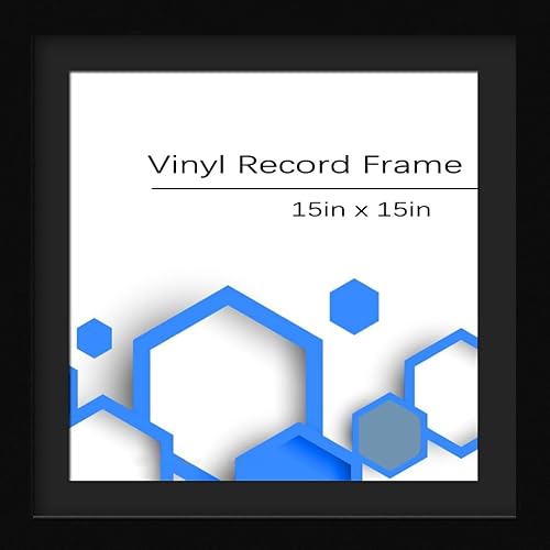 Marco de disco de vinilo para marco hecho para exhibir discos de vinilo, decoración del hogar LP (negro 5, 1 unidad)