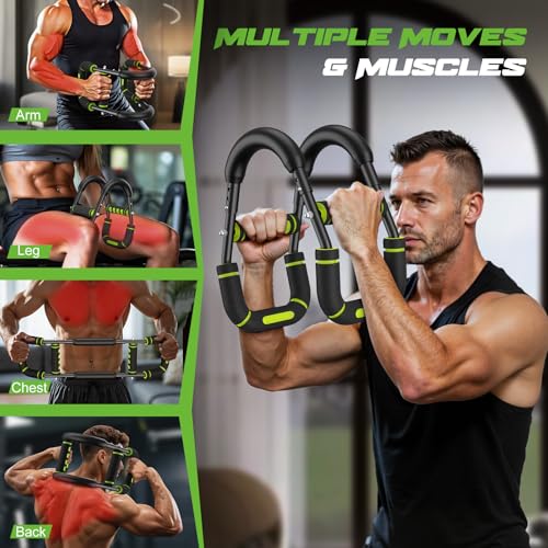 Twister Arm Trainer for Men, Chest Workout Equipment 5-Level Adjustable (40-130lb) with Ergonomic 27° Targets Biceps/Clip/Thigh, Portable Exerciser for Home Gym Travel Fitness - Image 3