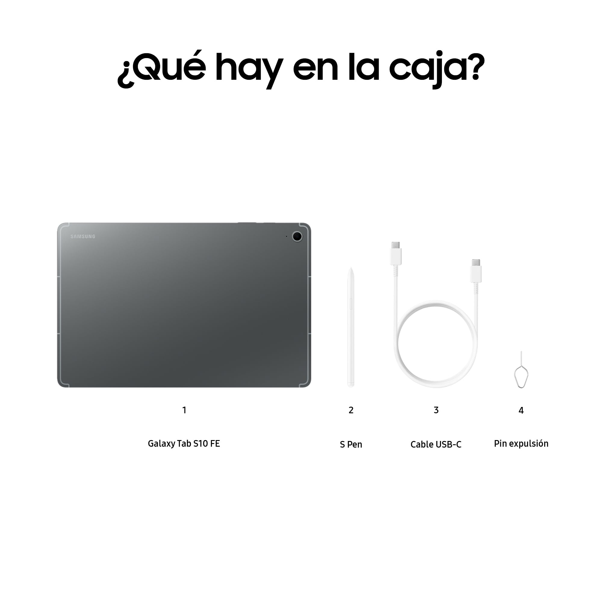 Samsung Galaxy Tab S10 FE+ 5G 256GB, Tablet Android + S Pen, Galaxy AI, 8GB RAM, Pantalla de 13,1", Batería de Larga Duración, Gris, Garantía del Fabricante 3 Años + 1 Año Extra