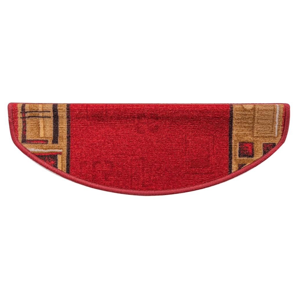 Stufenmatten Selbstklebend 5 Stück 65x21x4 cm Rot Treppenstufen Matten, Teppich Innen für Treppen, rutschfest Stufenmatten Treppenteppich
