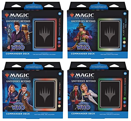 Decks Commander Doctor Who Magic avec 4 paquets Univers Beyond complets