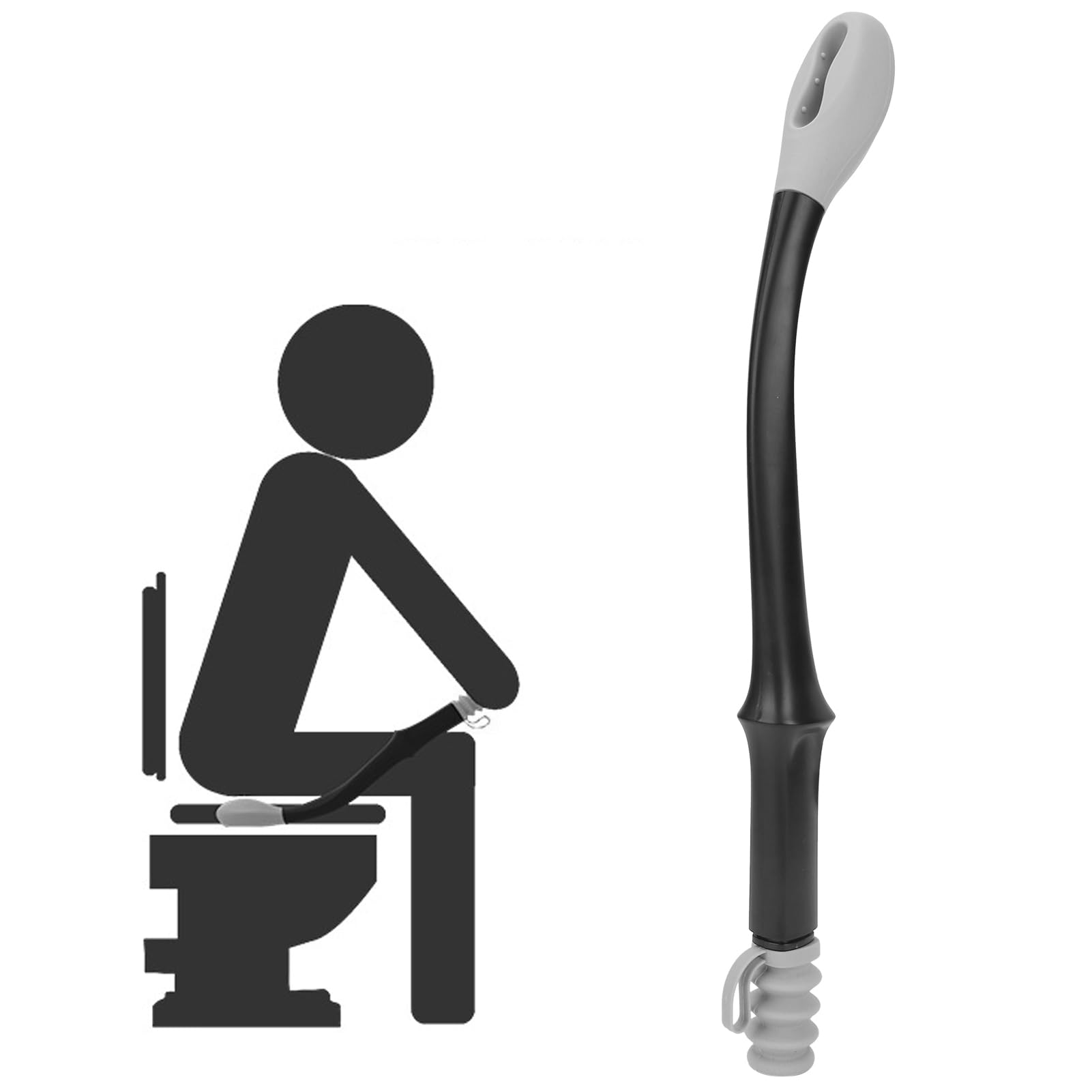 Bottom Wiper Long Handle Comfort Bottom Wiper - Asistente de limpieza para una vida cotidiana Herramienta de asistencia para el hogar para mujeres mayores embarazadas 15 7