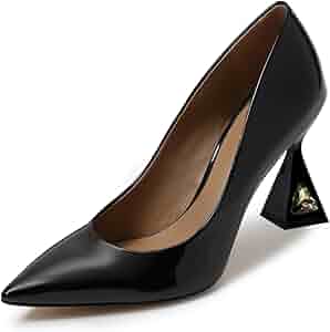 Amazon.com | YDN Women's Closed Pointy Toe Crystals Heel