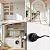 Probrico Passage Door Levers 3 Pack Matte Black Interior Door Lever, Black Passage Door Handle for Hallway and Closet Keyless Door Handle Lock, Reversible Door Lever Wave Style