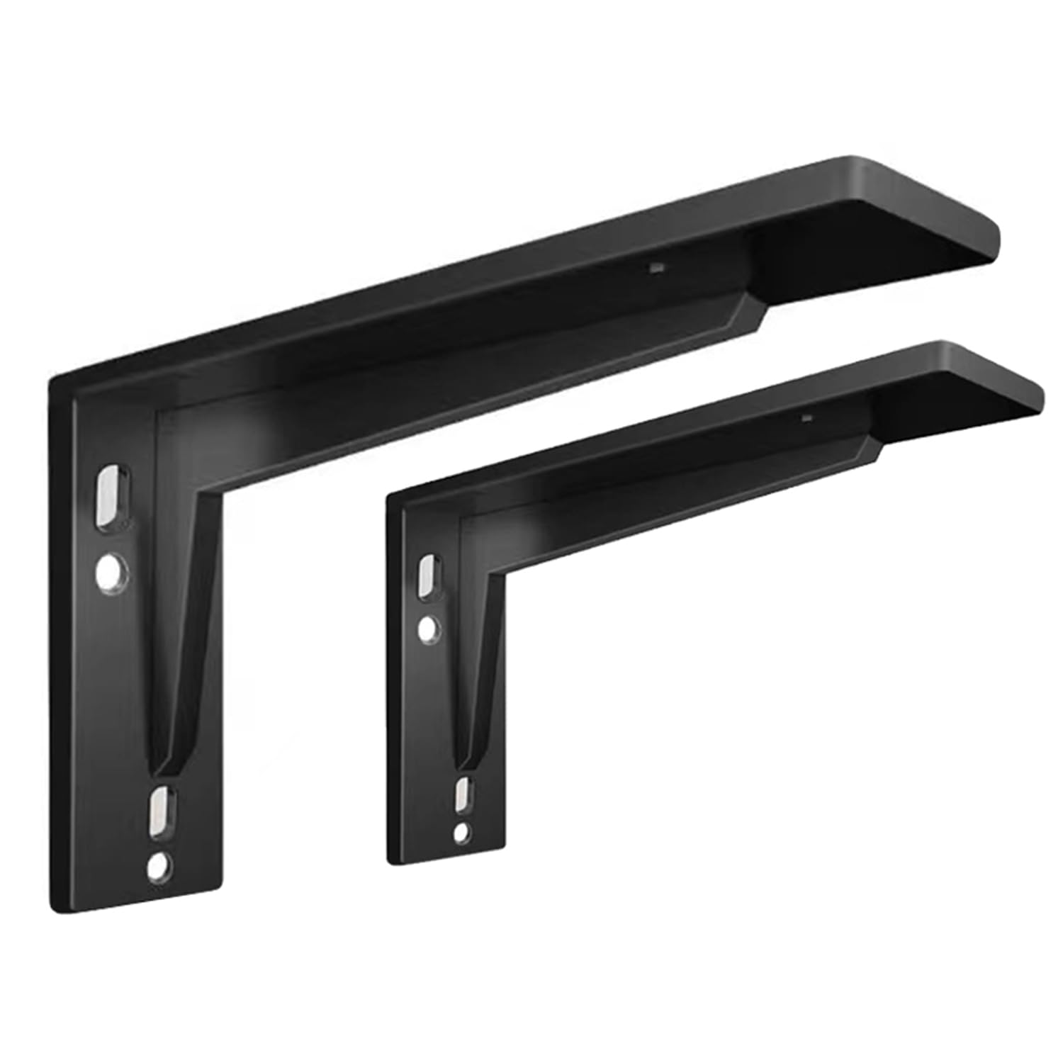 ML-Design 2 stuks planksteun 10 cm, zwart, metaal, driehoekige planksteunen, zwevende planksteunen ML-Design 2 stuks planksteun 10 cm, zwart, metaal, driehoekige planksteunen, zwevende planksteunen