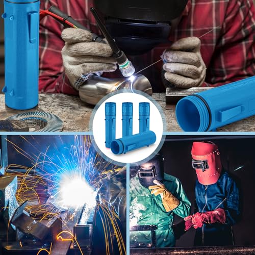 Image of Zonon 4 Pcs Welding Rod Storage Tube 14 Inch Tig Rod Holder, Blue