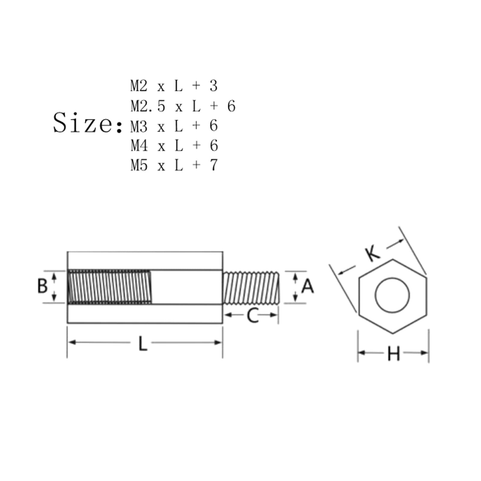 Distanziali Filettati M6 In Acciaio Inox 303, Maschio-femmina, Tondi, Varie Lunghezze 8-100mm