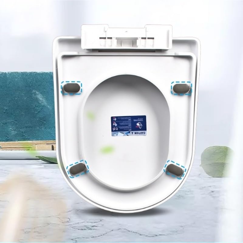 Asiento de bidet en forma de U de resina espesada con cierre suave premium 3