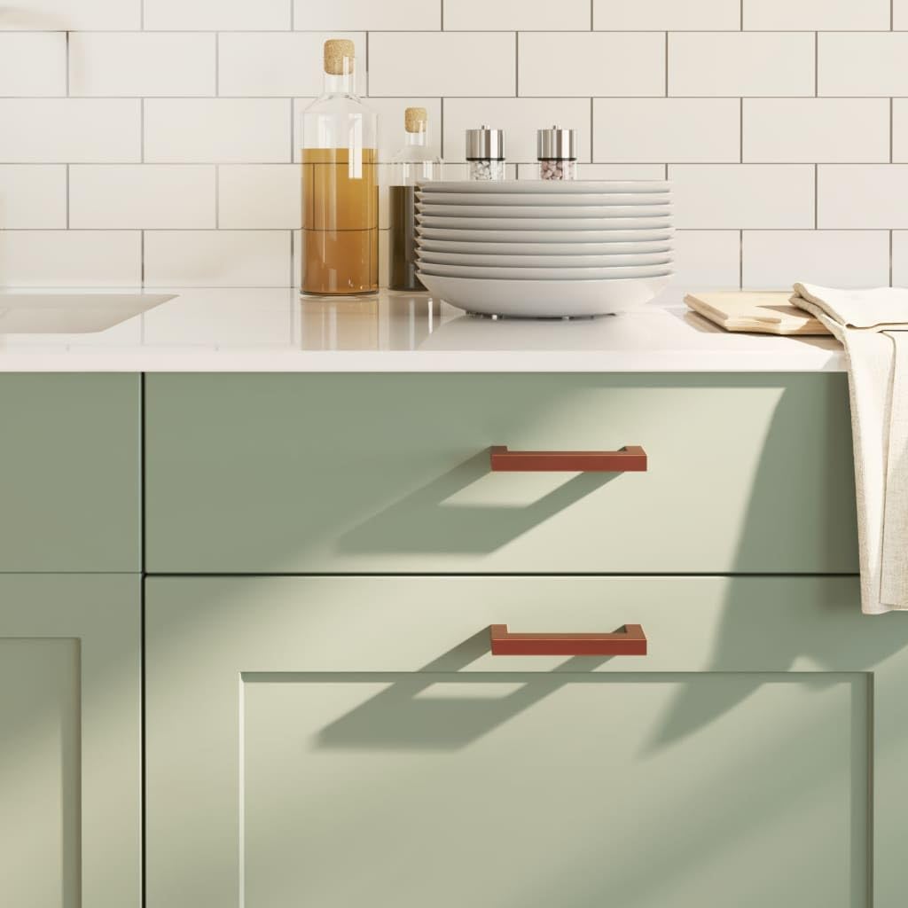 VidaXL Tiradores Para Armarios 10 Uds, Tiradores En Barra, Manijas De Cajones Muebles, Tiradores De Puerta Corredera, Acero Inoxidable Plateado 128 Mm