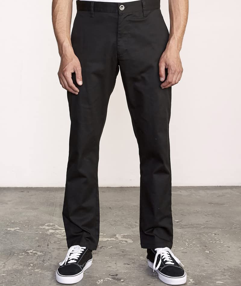 RVCA mens The Weekend Stretch Chino Casual Pants, Black, 36 US2