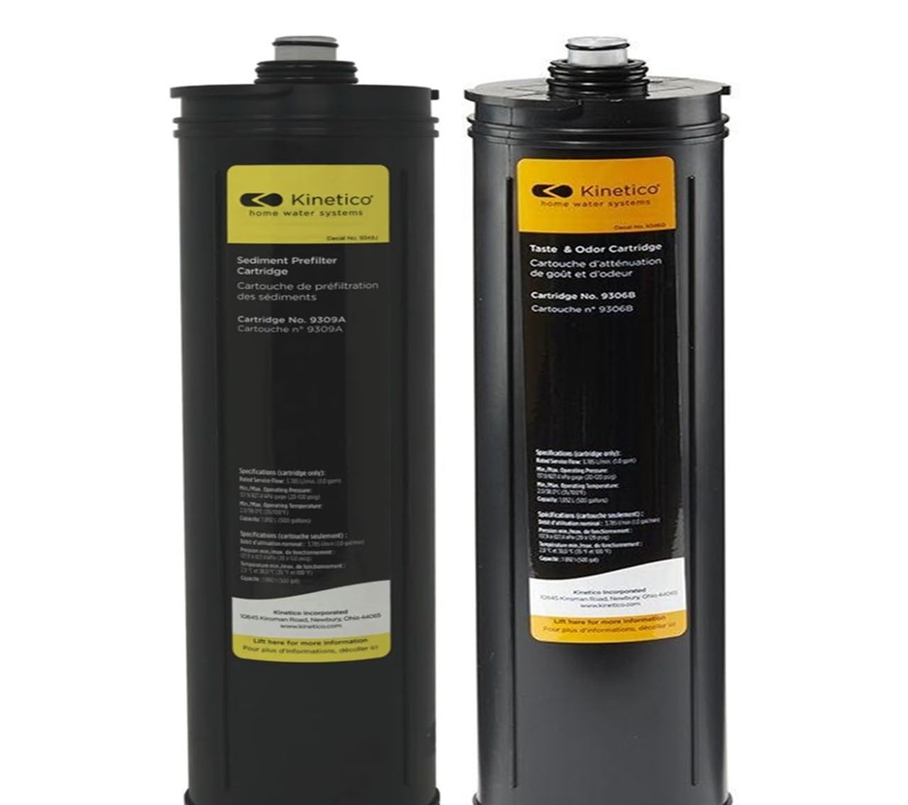 Filter Cartridge Set. (Part No 9306 Orange & 9309 Yellow), for Kinetico K5 system