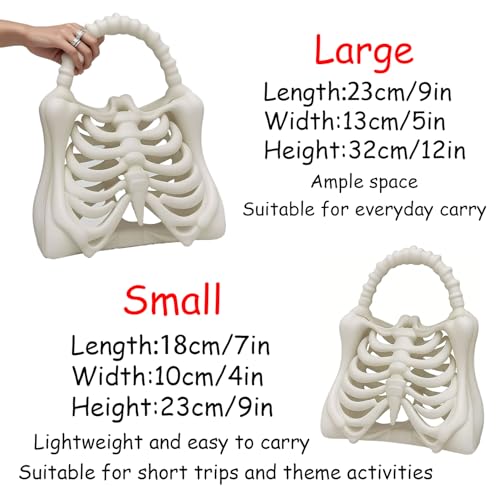 3D Printed Skeleton Bone Bag, Bag of Bones Halloween Decor, Skeleton Hand Bag, Gothic Bags, Skeleton Bones, Horror Purse3
