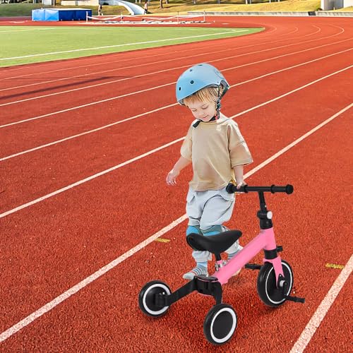 OHMG Dreirad für Kinder, 4-in-1 mit Lenkgriff, Putter, Pedalen, 3 EVA-Räder, für Kleinkinder 18 Monate bis 4 Jahre, Unisex – Bild 8