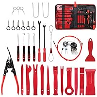 Aohoo Auto Demontage Werkzeug,43tlg Auto Verkleidung Werkzeug,Enth Kunststoff Auto Hebelwerkzeug+Kfz Zierleistenkeile,für die Entfernung von Auto-Audio,Türverkleidungen (Geeignet für Alle Automodelle)