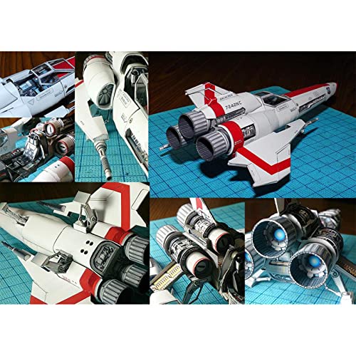 MERISHOPP Battlestar Galactica Viper MK2 Ship 3D Model Kit Replica Spaceship DIY - Image 7 thumbnail