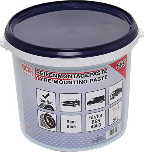 BGS 9383 | Graisse crême de montage de pneus, pour pneus run-flat | bleue | 5 kg