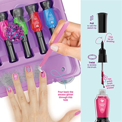 Pretty Me PM-002 Nail Art Studio For Girls - Nail Polish Kit For Kids Ages 7-12 Years Old - Girl Gifts Ideas thumb #7